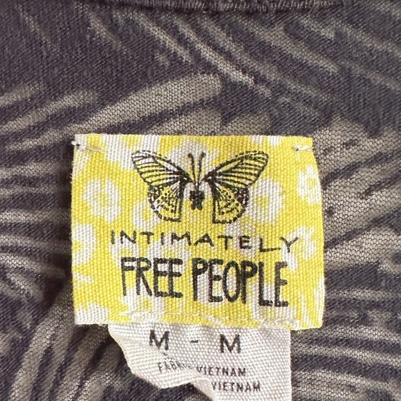 Intimately Free People Dark Grey/Black Sheer Printed Bodycon Mini Dress Size M - Picture 6 of 8